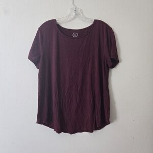 Maroon top